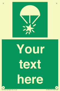 Custom sign safe condition Rocket parachute flare